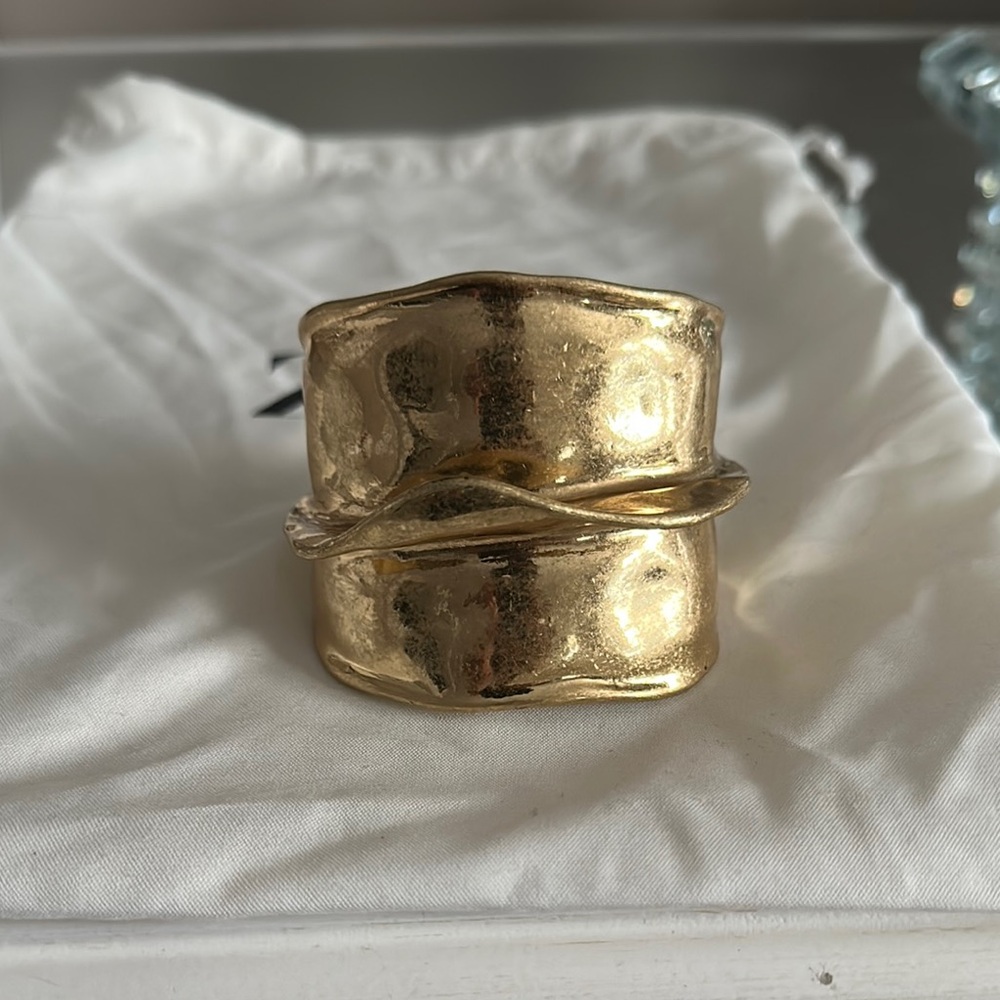 Zara Elegant Gold-Tone Women's Twisted Cuff Bracelet